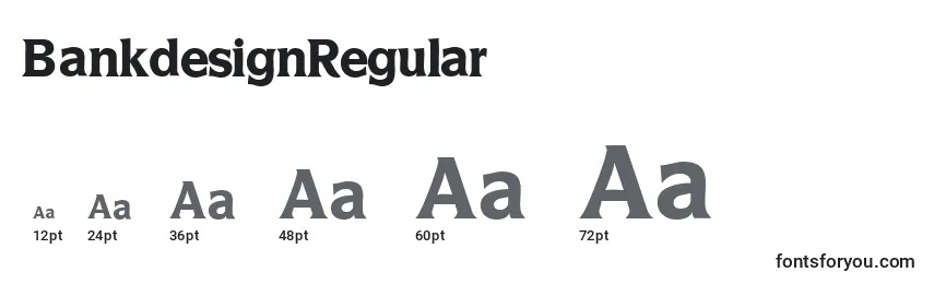 BankdesignRegular Font Sizes