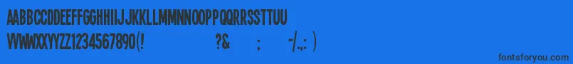 フォントSing14l – 黒い文字の青い背景
