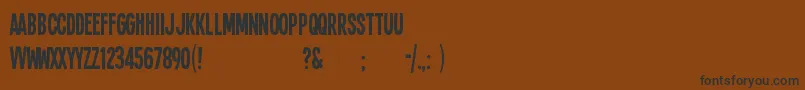 fuente Sing14l – Fuentes Negras Sobre Fondo Marrón