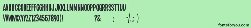 Sing14l Font – Black Fonts on Green Background
