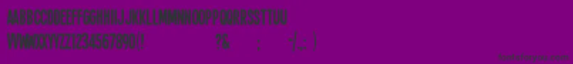 Sing14l-Schriftart – Schwarze Schriften auf violettem Hintergrund