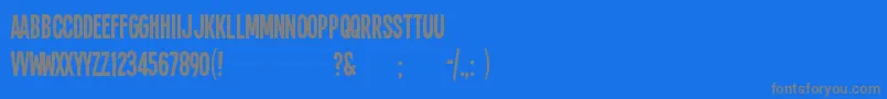 Sing14l Font – Gray Fonts on Blue Background
