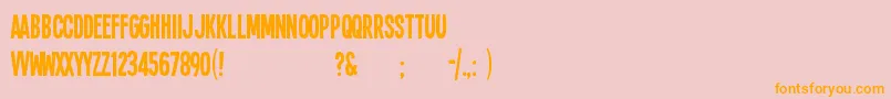 Sing14l Font – Orange Fonts on Pink Background