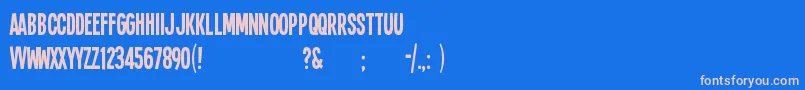 Sing14l Font – Pink Fonts on Blue Background