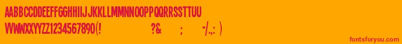 Sing14l-Schriftart – Rote Schriften auf orangefarbenem Hintergrund