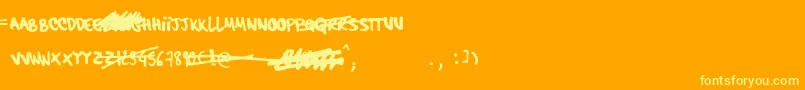 HardcoreAlternate Font – Yellow Fonts on Orange Background