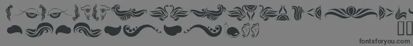 AbsinthFlourishesI Font – Black Fonts on Gray Background