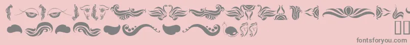 AbsinthFlourishesI Font – Gray Fonts on Pink Background