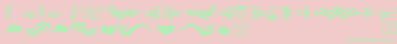 AbsinthFlourishesI Font – Green Fonts on Pink Background