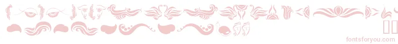AbsinthFlourishesI Font – Pink Fonts on White Background