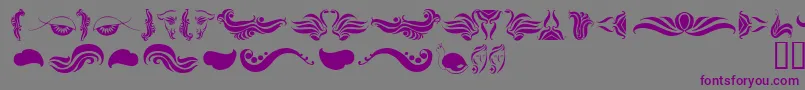 AbsinthFlourishesI Font – Purple Fonts on Gray Background