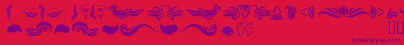 AbsinthFlourishesI Font – Purple Fonts on Red Background
