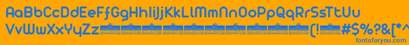 AristaProSemiboldTrial Font – Blue Fonts on Orange Background