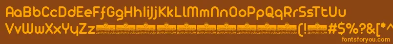 AristaProSemiboldTrial Font – Orange Fonts on Brown Background