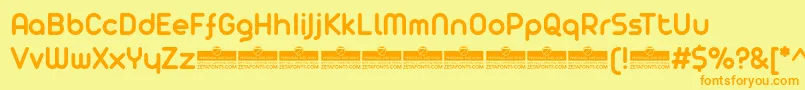 AristaProSemiboldTrial Font – Orange Fonts on Yellow Background