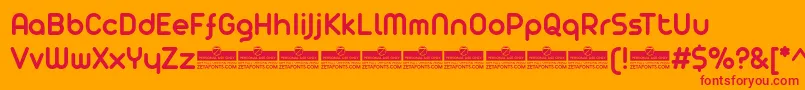 AristaProSemiboldTrial Font – Red Fonts on Orange Background