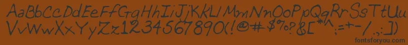 MomcatRegular Font – Black Fonts on Brown Background