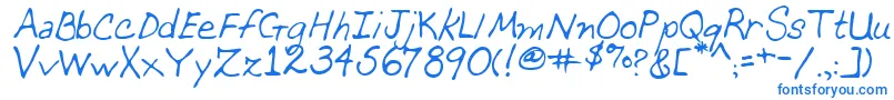MomcatRegular Font – Blue Fonts on White Background
