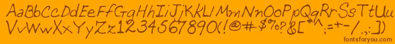 MomcatRegular Font – Brown Fonts on Orange Background