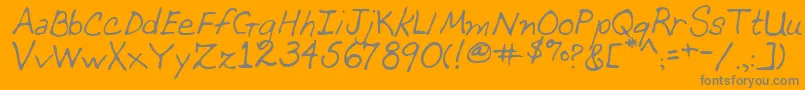 MomcatRegular Font – Gray Fonts on Orange Background