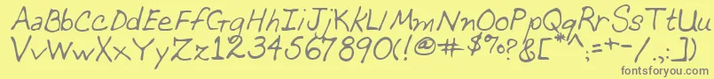 MomcatRegular Font – Gray Fonts on Yellow Background