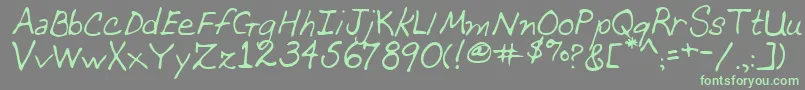 MomcatRegular Font – Green Fonts on Gray Background