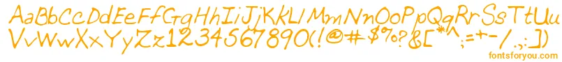 MomcatRegular Font – Orange Fonts on White Background