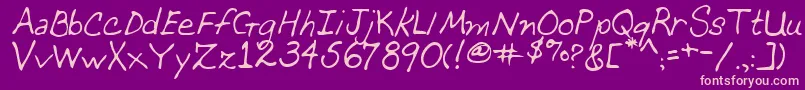MomcatRegular Font – Pink Fonts on Purple Background