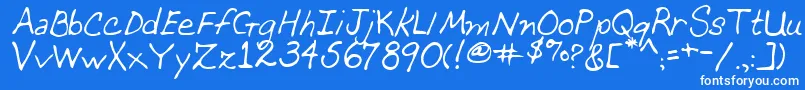 MomcatRegular Font – White Fonts on Blue Background