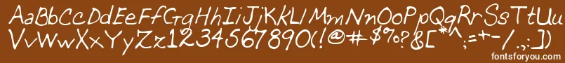 MomcatRegular Font – White Fonts on Brown Background