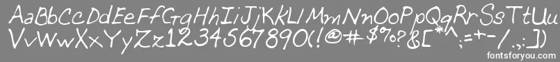 MomcatRegular Font – White Fonts on Gray Background