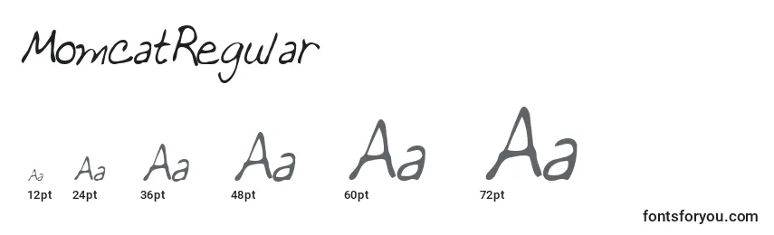 MomcatRegular Font Sizes