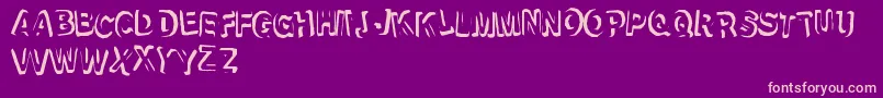 Refrigeration Font – Pink Fonts on Purple Background