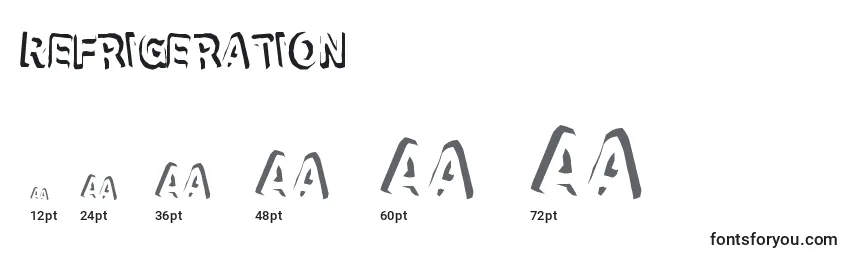Refrigeration Font Sizes