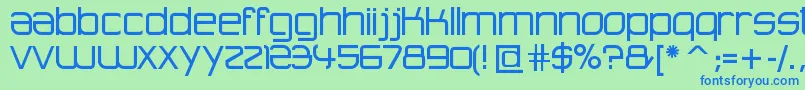 AdvancedArchitecture Font – Blue Fonts on Green Background