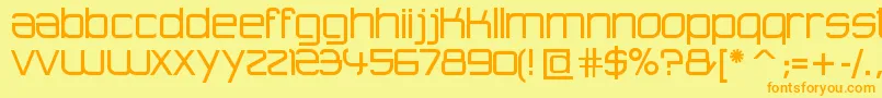 AdvancedArchitecture Font – Orange Fonts on Yellow Background