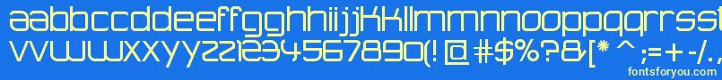 AdvancedArchitecture Font – Yellow Fonts on Blue Background