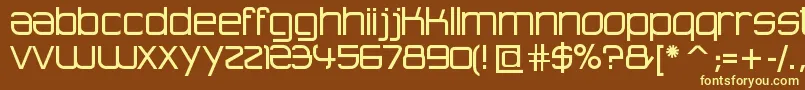 AdvancedArchitecture-fontti – keltaiset fontit ruskealla taustalla