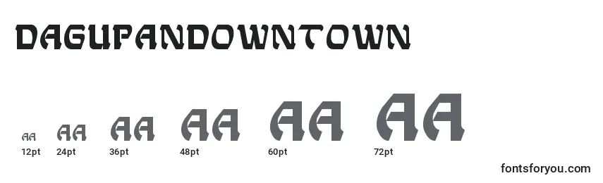DagupanDowntown Font Sizes