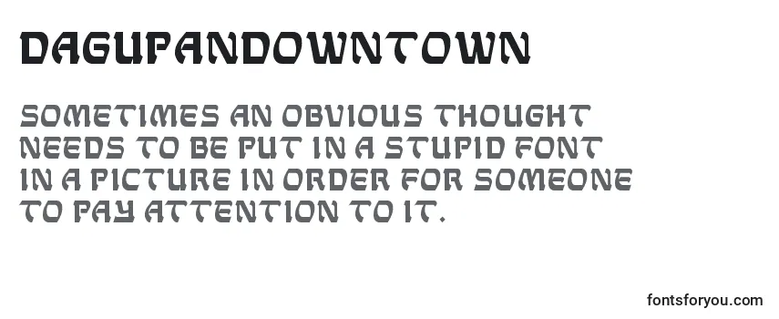 Przegląd czcionki DagupanDowntown