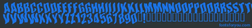 Somewhereinspace Font – Blue Fonts on Black Background