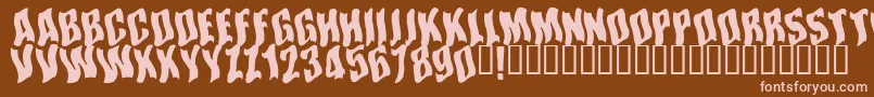 Somewhereinspace Font – Pink Fonts on Brown Background