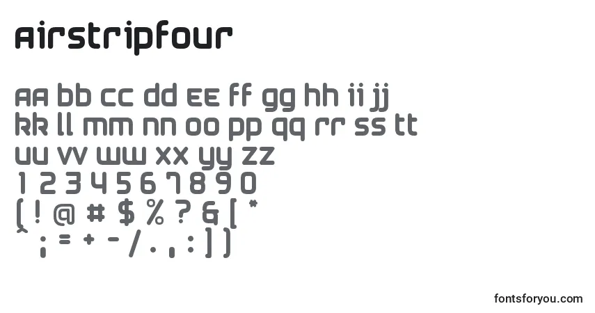 AirstripFour-fontti – aakkoset, numerot, erikoismerkit