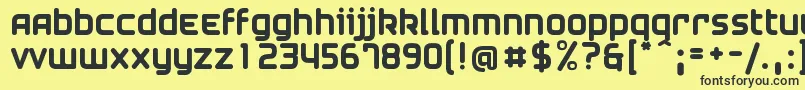 Шрифт AirstripFour – чёрные шрифты на жёлтом фоне