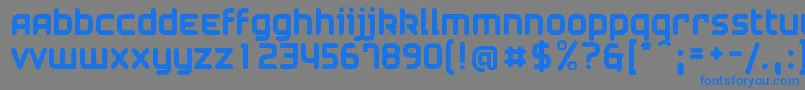 AirstripFour Font – Blue Fonts on Gray Background