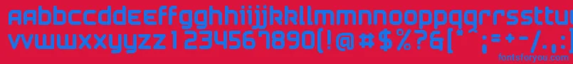 AirstripFour Font – Blue Fonts on Red Background