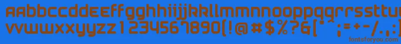 Шрифт AirstripFour – коричневые шрифты на синем фоне