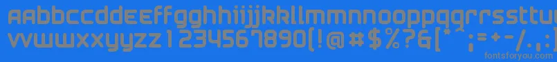 フォントAirstripFour – 青い背景に灰色の文字