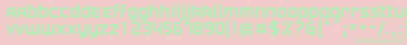 AirstripFour-Schriftart – Grüne Schriften auf rosa Hintergrund