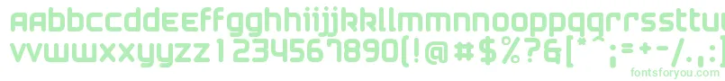 AirstripFour-Schriftart – Grüne Schriften auf weißem Hintergrund